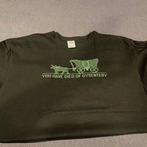 Funny T-shirt -Oregon Trail - Black - Size XL